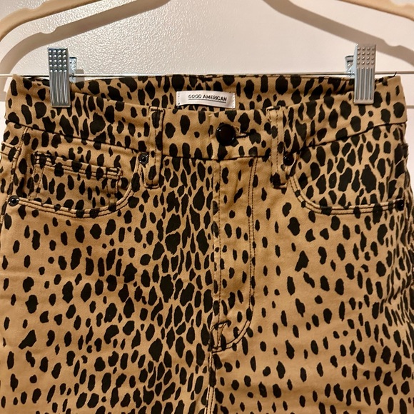 GOOD AMERICAN | mint condition leopard print high rise skinny jeans - Picture 5 of 5